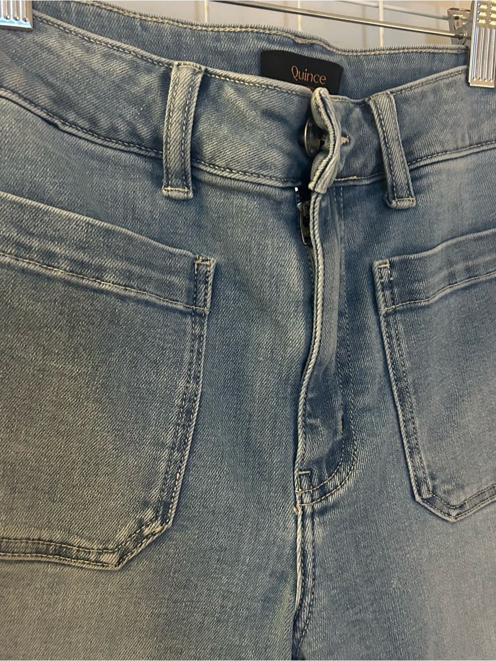 Bella Stretch Patch Pocket Wide Leg Jeans